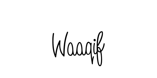 How to make Waaqif name signature. Use Angelique-Rose-font-FFP style for creating short signs online. This is the latest handwritten sign. Waaqif signature style 5 images and pictures png