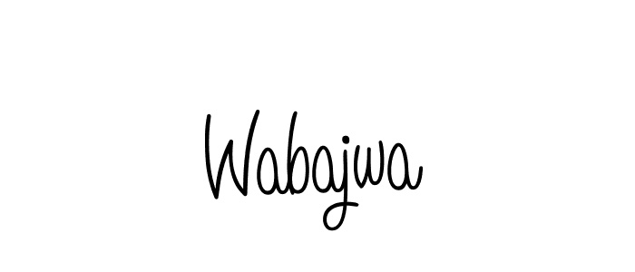Use a signature maker to create a handwritten signature online. With this signature software, you can design (Angelique-Rose-font-FFP) your own signature for name Wabajwa. Wabajwa signature style 5 images and pictures png