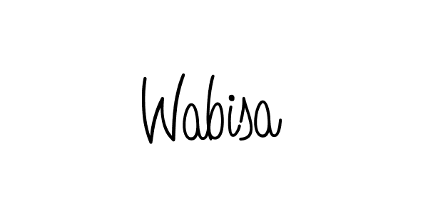 Wabisa stylish signature style. Best Handwritten Sign (Angelique-Rose-font-FFP) for my name. Handwritten Signature Collection Ideas for my name Wabisa. Wabisa signature style 5 images and pictures png