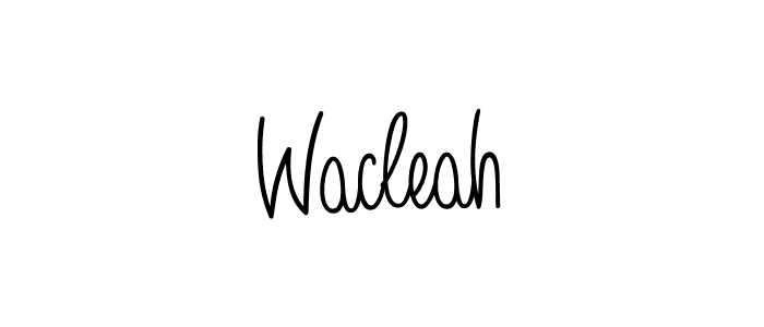 How to make Wacleah signature? Angelique-Rose-font-FFP is a professional autograph style. Create handwritten signature for Wacleah name. Wacleah signature style 5 images and pictures png