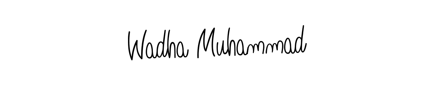 How to make Wadha Muhammad signature? Angelique-Rose-font-FFP is a professional autograph style. Create handwritten signature for Wadha Muhammad name. Wadha Muhammad signature style 5 images and pictures png