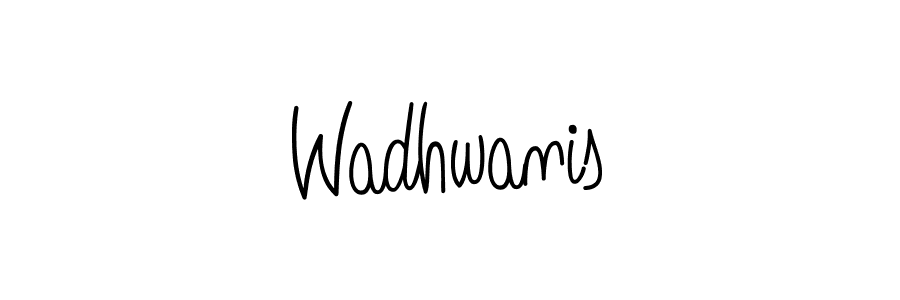 The best way (Angelique-Rose-font-FFP) to make a short signature is to pick only two or three words in your name. The name Wadhwanis include a total of six letters. For converting this name. Wadhwanis signature style 5 images and pictures png