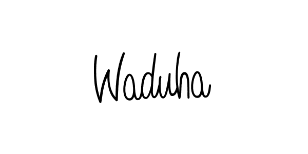 You should practise on your own different ways (Angelique-Rose-font-FFP) to write your name (Waduha) in signature. don't let someone else do it for you. Waduha signature style 5 images and pictures png