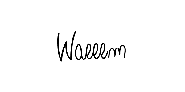 You should practise on your own different ways (Angelique-Rose-font-FFP) to write your name (Waeeem) in signature. don't let someone else do it for you. Waeeem signature style 5 images and pictures png
