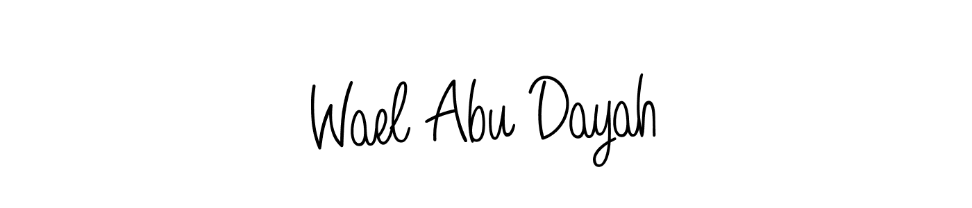 How to Draw Wael Abu Dayah signature style? Angelique-Rose-font-FFP is a latest design signature styles for name Wael Abu Dayah. Wael Abu Dayah signature style 5 images and pictures png