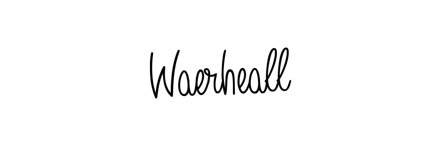 How to make Waerheall name signature. Use Angelique-Rose-font-FFP style for creating short signs online. This is the latest handwritten sign. Waerheall signature style 5 images and pictures png