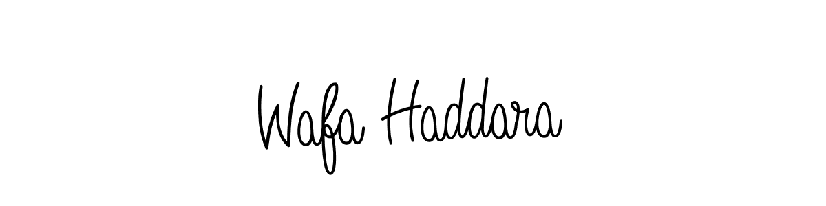 How to make Wafa Haddara signature? Angelique-Rose-font-FFP is a professional autograph style. Create handwritten signature for Wafa Haddara name. Wafa Haddara signature style 5 images and pictures png