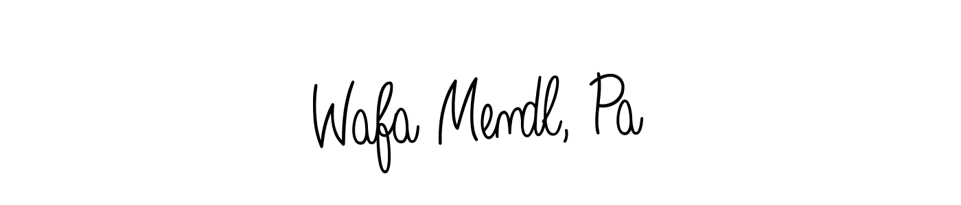 Once you've used our free online signature maker to create your best signature Angelique-Rose-font-FFP style, it's time to enjoy all of the benefits that Wafa Mendl, Pa name signing documents. Wafa Mendl, Pa signature style 5 images and pictures png