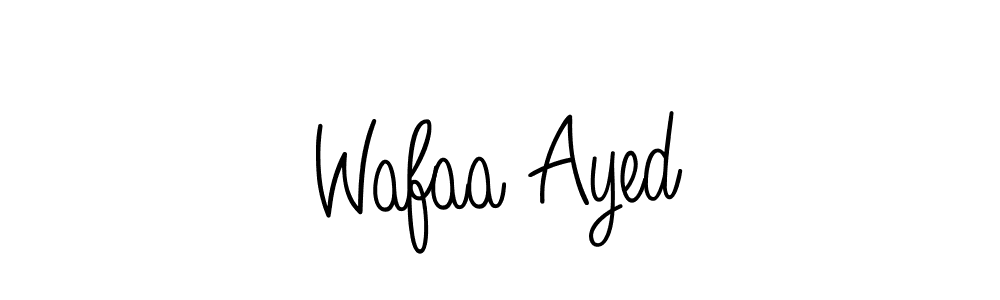 Make a beautiful signature design for name Wafaa Ayed. With this signature (Angelique-Rose-font-FFP) style, you can create a handwritten signature for free. Wafaa Ayed signature style 5 images and pictures png