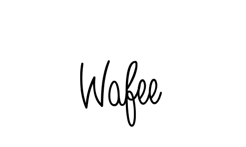 Make a beautiful signature design for name Wafee. With this signature (Angelique-Rose-font-FFP) style, you can create a handwritten signature for free. Wafee signature style 5 images and pictures png