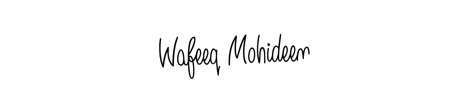 Make a beautiful signature design for name Wafeeq Mohideen. With this signature (Angelique-Rose-font-FFP) style, you can create a handwritten signature for free. Wafeeq Mohideen signature style 5 images and pictures png