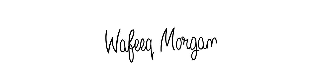 How to make Wafeeq Morgan name signature. Use Angelique-Rose-font-FFP style for creating short signs online. This is the latest handwritten sign. Wafeeq Morgan signature style 5 images and pictures png