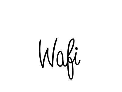 Use a signature maker to create a handwritten signature online. With this signature software, you can design (Angelique-Rose-font-FFP) your own signature for name Wafi. Wafi signature style 5 images and pictures png