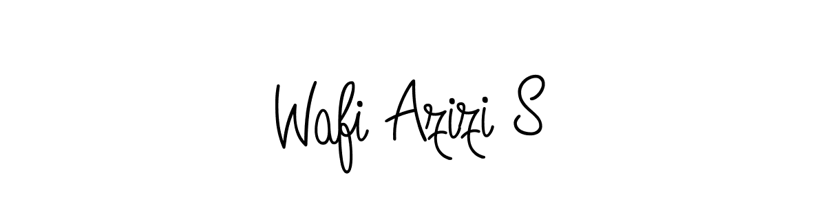 The best way (Angelique-Rose-font-FFP) to make a short signature is to pick only two or three words in your name. The name Wafi Azizi S include a total of six letters. For converting this name. Wafi Azizi S signature style 5 images and pictures png