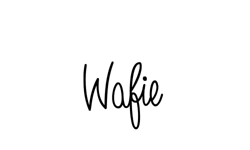 Use a signature maker to create a handwritten signature online. With this signature software, you can design (Angelique-Rose-font-FFP) your own signature for name Wafie. Wafie signature style 5 images and pictures png