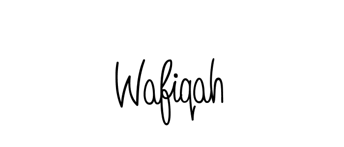 Make a beautiful signature design for name Wafiqah. With this signature (Angelique-Rose-font-FFP) style, you can create a handwritten signature for free. Wafiqah signature style 5 images and pictures png