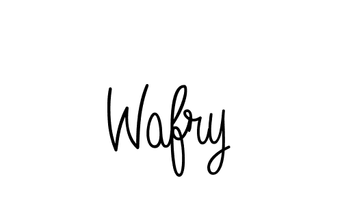 How to make Wafry name signature. Use Angelique-Rose-font-FFP style for creating short signs online. This is the latest handwritten sign. Wafry signature style 5 images and pictures png