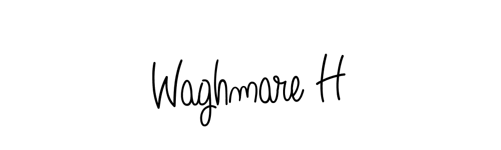 Make a beautiful signature design for name Waghmare H. With this signature (Angelique-Rose-font-FFP) style, you can create a handwritten signature for free. Waghmare H signature style 5 images and pictures png