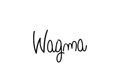 You should practise on your own different ways (Angelique-Rose-font-FFP) to write your name (Wagma) in signature. don't let someone else do it for you. Wagma signature style 5 images and pictures png