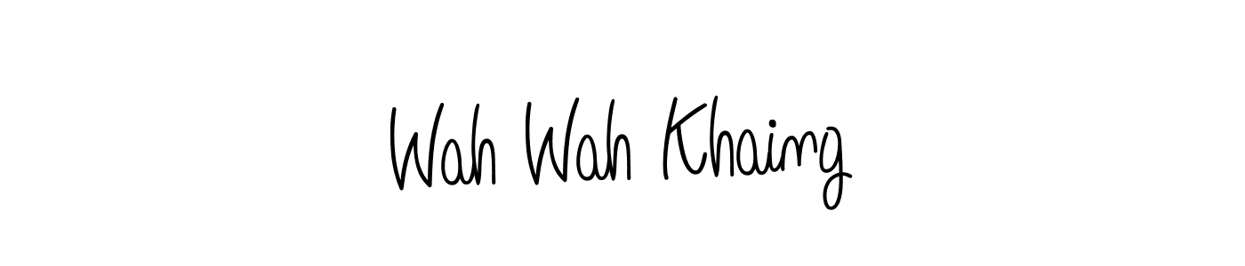 Also we have Wah Wah Khaing name is the best signature style. Create professional handwritten signature collection using Angelique-Rose-font-FFP autograph style. Wah Wah Khaing signature style 5 images and pictures png