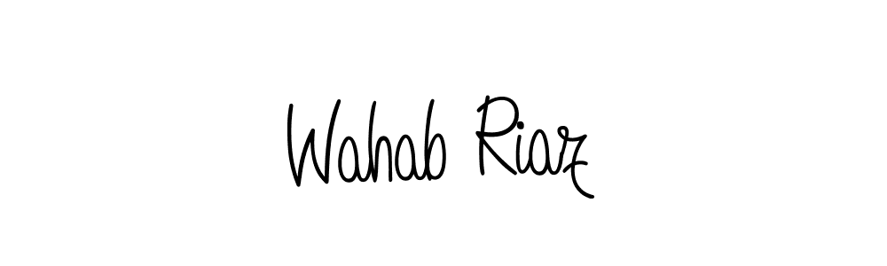 Wahab Riaz stylish signature style. Best Handwritten Sign (Angelique-Rose-font-FFP) for my name. Handwritten Signature Collection Ideas for my name Wahab Riaz. Wahab Riaz signature style 5 images and pictures png