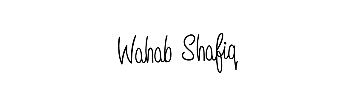 Wahab Shafiq stylish signature style. Best Handwritten Sign (Angelique-Rose-font-FFP) for my name. Handwritten Signature Collection Ideas for my name Wahab Shafiq. Wahab Shafiq signature style 5 images and pictures png