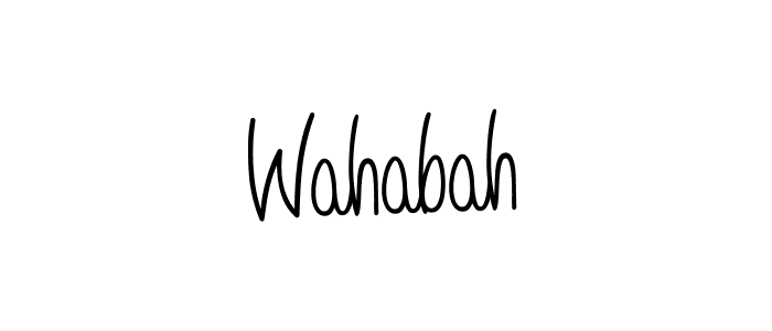 How to Draw Wahabah signature style? Angelique-Rose-font-FFP is a latest design signature styles for name Wahabah. Wahabah signature style 5 images and pictures png