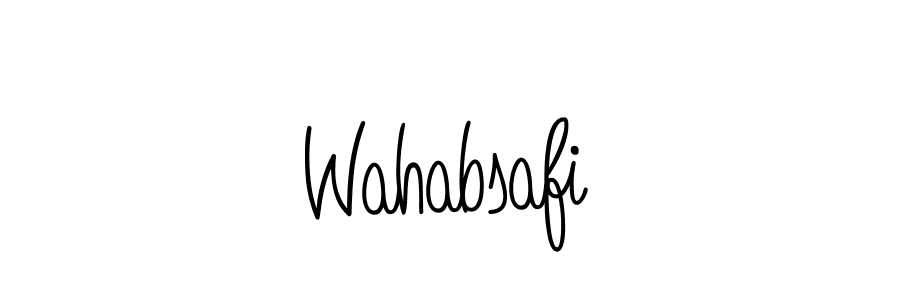 Make a beautiful signature design for name Wahabsafi. With this signature (Angelique-Rose-font-FFP) style, you can create a handwritten signature for free. Wahabsafi signature style 5 images and pictures png