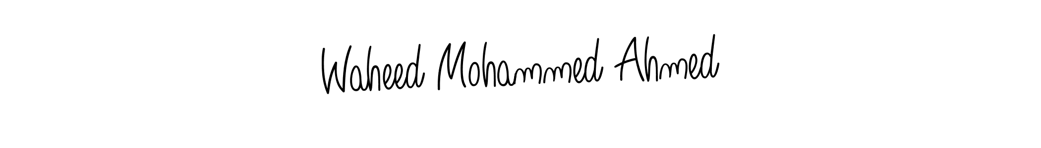 How to make Waheed Mohammed Ahmed name signature. Use Angelique-Rose-font-FFP style for creating short signs online. This is the latest handwritten sign. Waheed Mohammed Ahmed signature style 5 images and pictures png