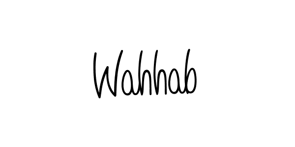 The best way (Angelique-Rose-font-FFP) to make a short signature is to pick only two or three words in your name. The name Wahhab include a total of six letters. For converting this name. Wahhab signature style 5 images and pictures png