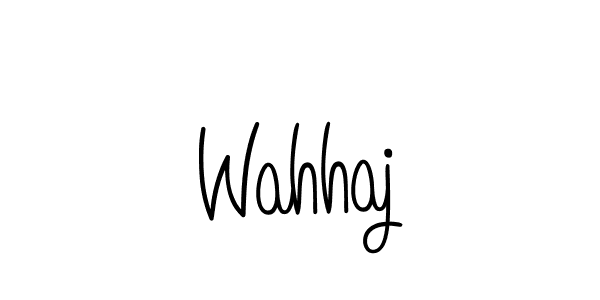 How to make Wahhaj name signature. Use Angelique-Rose-font-FFP style for creating short signs online. This is the latest handwritten sign. Wahhaj signature style 5 images and pictures png