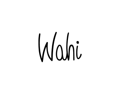 Design your own signature with our free online signature maker. With this signature software, you can create a handwritten (Angelique-Rose-font-FFP) signature for name Wahi. Wahi signature style 5 images and pictures png