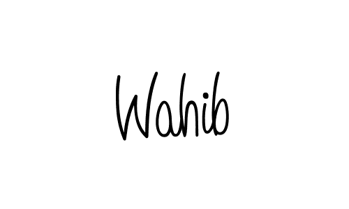 The best way (Angelique-Rose-font-FFP) to make a short signature is to pick only two or three words in your name. The name Wahib include a total of six letters. For converting this name. Wahib signature style 5 images and pictures png