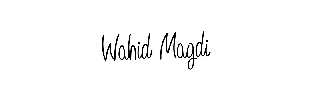 Make a beautiful signature design for name Wahid Magdi. With this signature (Angelique-Rose-font-FFP) style, you can create a handwritten signature for free. Wahid Magdi signature style 5 images and pictures png