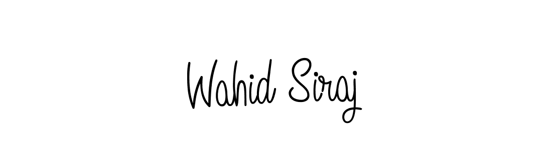 How to Draw Wahid Siraj signature style? Angelique-Rose-font-FFP is a latest design signature styles for name Wahid Siraj. Wahid Siraj signature style 5 images and pictures png