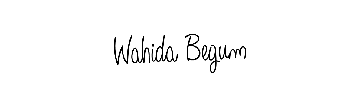 Use a signature maker to create a handwritten signature online. With this signature software, you can design (Angelique-Rose-font-FFP) your own signature for name Wahida Begum. Wahida Begum signature style 5 images and pictures png