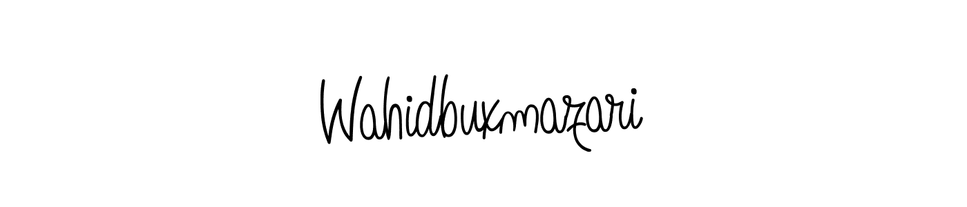 You should practise on your own different ways (Angelique-Rose-font-FFP) to write your name (Wahidbuxmazari) in signature. don't let someone else do it for you. Wahidbuxmazari signature style 5 images and pictures png