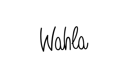 The best way (Angelique-Rose-font-FFP) to make a short signature is to pick only two or three words in your name. The name Wahla include a total of six letters. For converting this name. Wahla signature style 5 images and pictures png