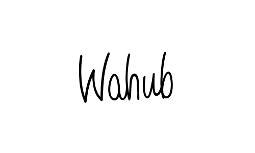 How to make Wahub signature? Angelique-Rose-font-FFP is a professional autograph style. Create handwritten signature for Wahub name. Wahub signature style 5 images and pictures png