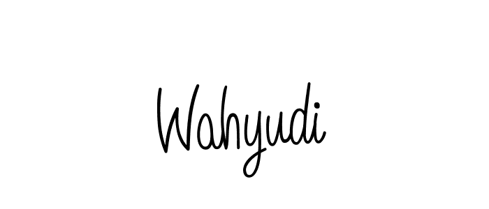 How to make Wahyudi name signature. Use Angelique-Rose-font-FFP style for creating short signs online. This is the latest handwritten sign. Wahyudi signature style 5 images and pictures png