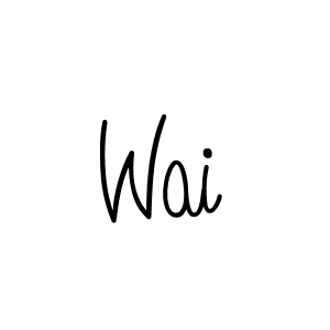 Wai stylish signature style. Best Handwritten Sign (Angelique-Rose-font-FFP) for my name. Handwritten Signature Collection Ideas for my name Wai. Wai signature style 5 images and pictures png