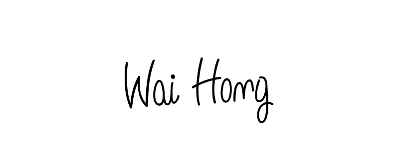 Design your own signature with our free online signature maker. With this signature software, you can create a handwritten (Angelique-Rose-font-FFP) signature for name Wai Hong. Wai Hong signature style 5 images and pictures png