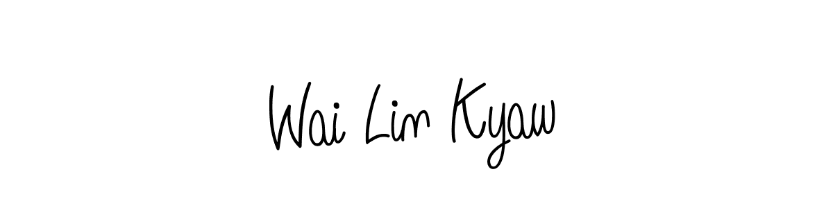 How to Draw Wai Lin Kyaw signature style? Angelique-Rose-font-FFP is a latest design signature styles for name Wai Lin Kyaw. Wai Lin Kyaw signature style 5 images and pictures png