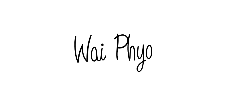 Make a beautiful signature design for name Wai Phyo. With this signature (Angelique-Rose-font-FFP) style, you can create a handwritten signature for free. Wai Phyo signature style 5 images and pictures png