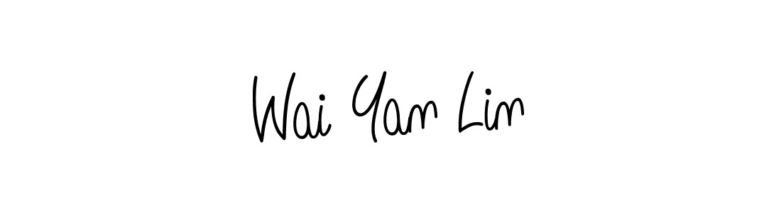 Use a signature maker to create a handwritten signature online. With this signature software, you can design (Angelique-Rose-font-FFP) your own signature for name Wai Yan Lin. Wai Yan Lin signature style 5 images and pictures png