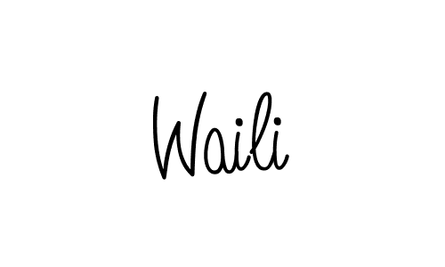 How to Draw Waili signature style? Angelique-Rose-font-FFP is a latest design signature styles for name Waili. Waili signature style 5 images and pictures png