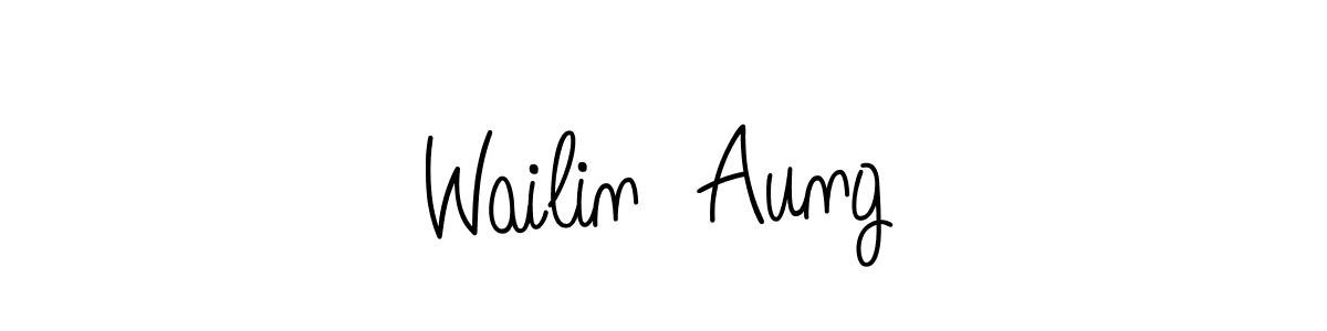 How to make Wailin  Aung signature? Angelique-Rose-font-FFP is a professional autograph style. Create handwritten signature for Wailin  Aung name. Wailin  Aung signature style 5 images and pictures png