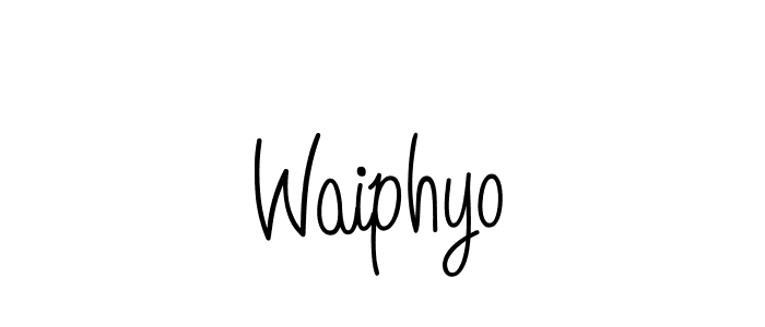 Make a beautiful signature design for name Waiphyo. With this signature (Angelique-Rose-font-FFP) style, you can create a handwritten signature for free. Waiphyo signature style 5 images and pictures png