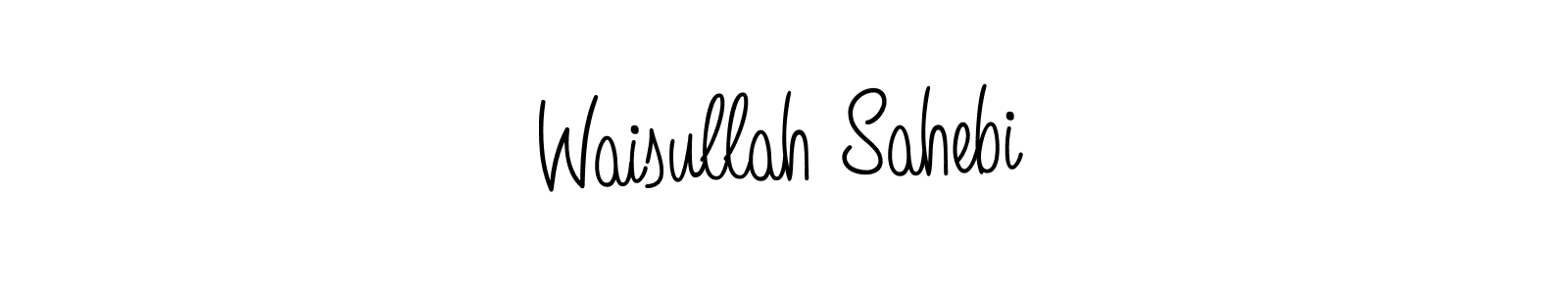 You should practise on your own different ways (Angelique-Rose-font-FFP) to write your name (Waisullah Sahebi) in signature. don't let someone else do it for you. Waisullah Sahebi signature style 5 images and pictures png