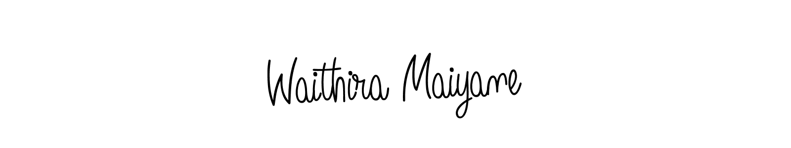 Design your own signature with our free online signature maker. With this signature software, you can create a handwritten (Angelique-Rose-font-FFP) signature for name Waithira Maiyane. Waithira Maiyane signature style 5 images and pictures png